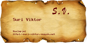 Suri Viktor névjegykártya